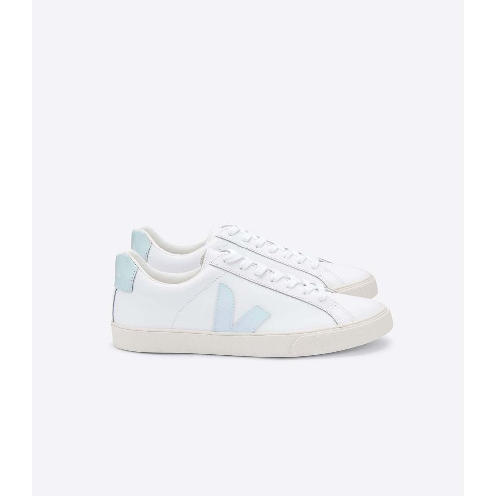 Veja ESPLAR LEATHER Joggesko Dame White/Blue | NO 609WNB